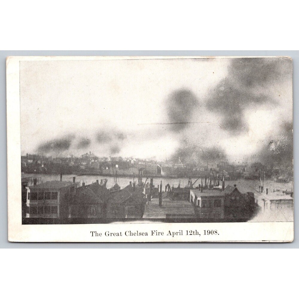 Vintage 1908 The Great Chelsea Fire Massachusetts MA Disaster Postcard Unposted